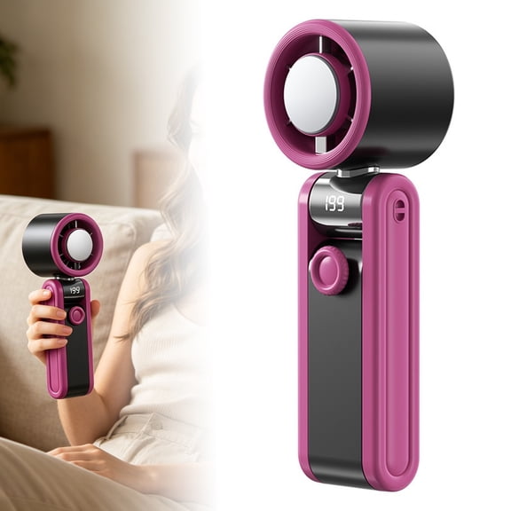 USB Rechargeable Handheld Personal Fan Adjustable Wind Speed Compact Quiet Portable Mini Air Cooler for Indoor Classroom Outdoor Travel Daily Summer Heat Dissipation Use