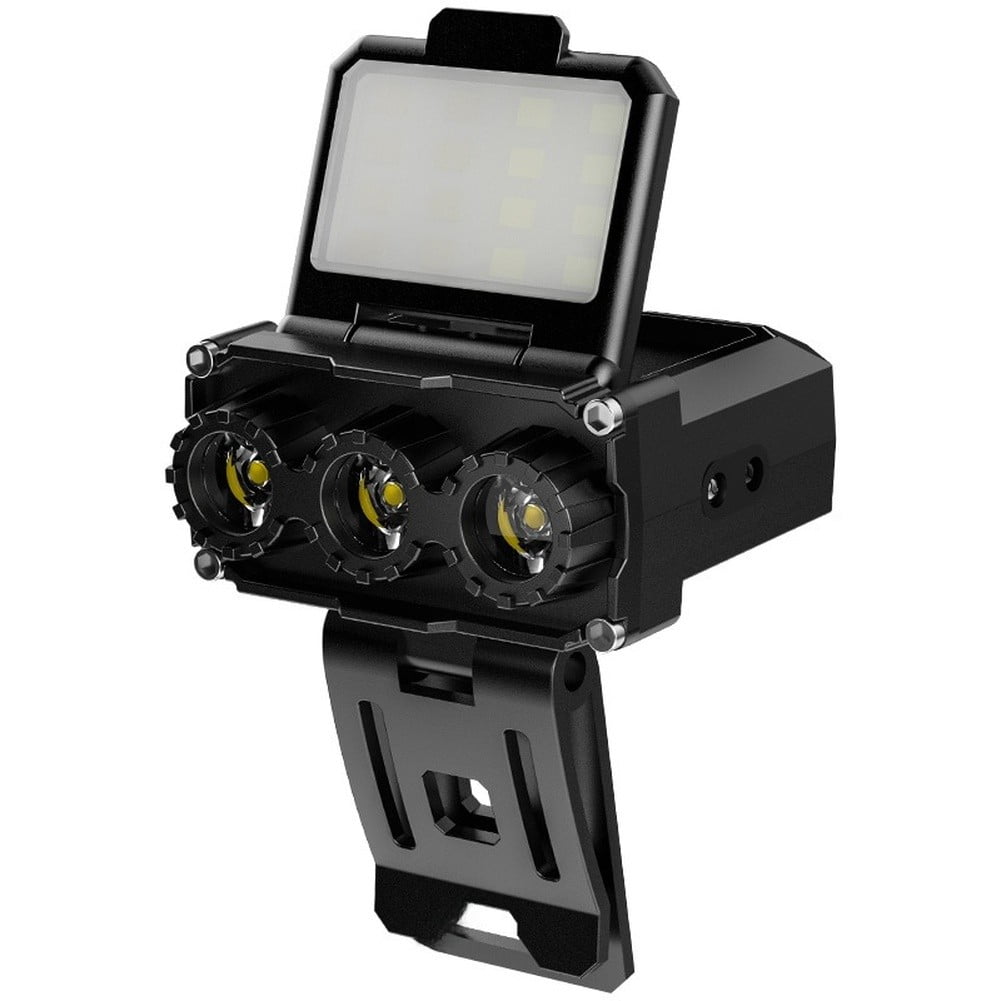 USB Rechargeable Headlamp with Motion Sensor 3 LED Light for Outdoor Running