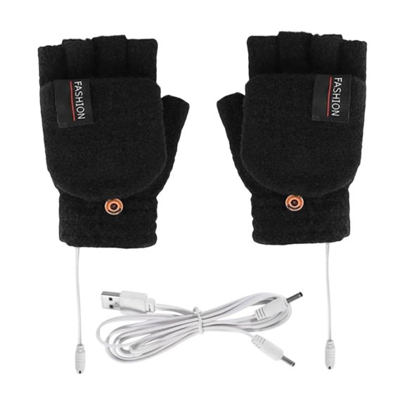 USB Rechargeable Heated Fingerless Gloves