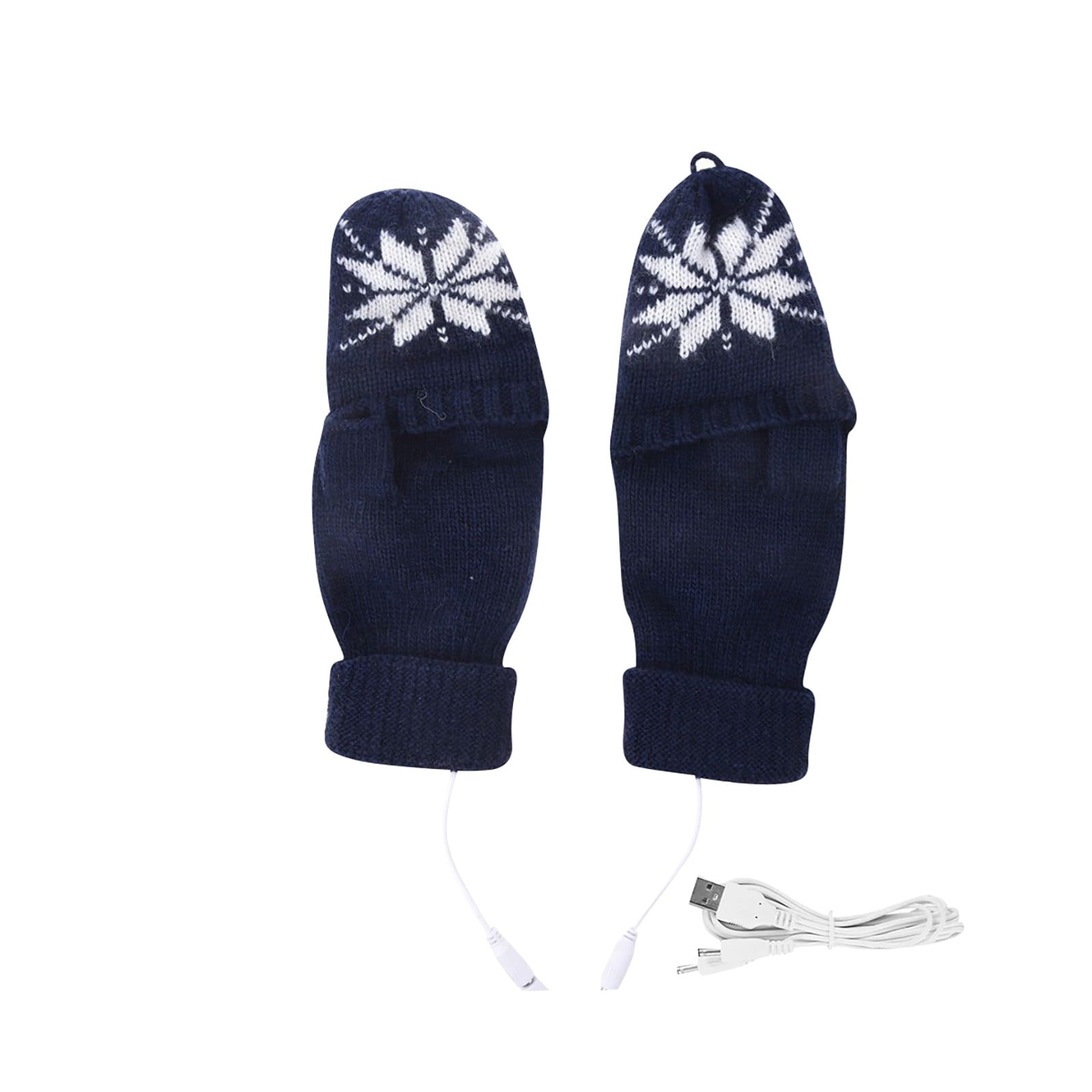 USB Rechargeable Heated Gloves - Nylon Hand Warmers with Adjustable Temperature for Winter, Outdoor Sports & Cold Weather