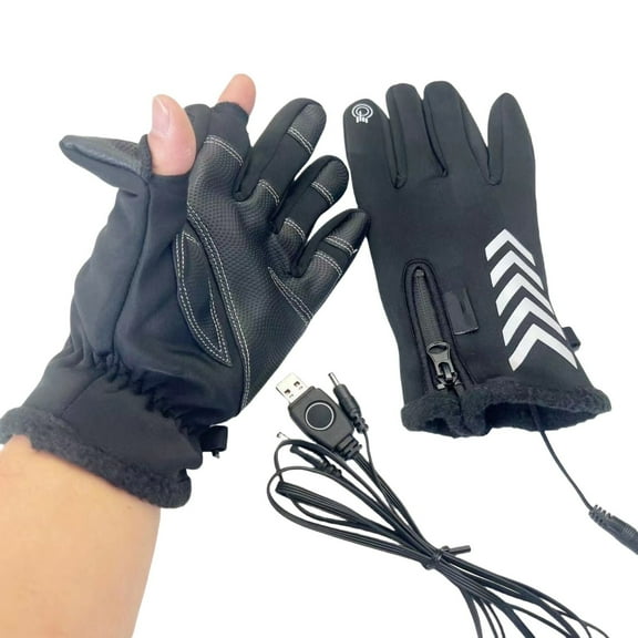 USB Rechargeable Heated Gloves Thermal Insulated Winter Sports Handwear for Skiing Cycling Motorcycling and Outdoor Adventures
