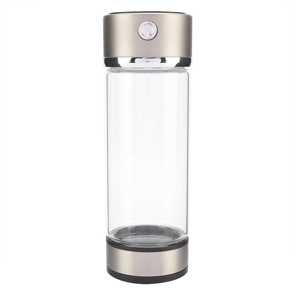 USB Rechargeable Hydrogen Water Bottle Generator - 420ml Portable Ionizer Cup with High Borosilicate Glass