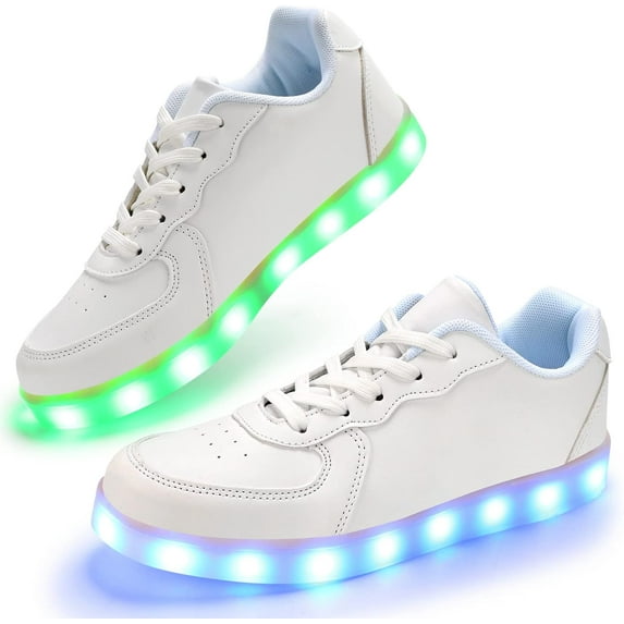 USB-Rechargeable Illuminated Sneakers for Adult - Phosphorescent Trim Details for Enhanced Night Visibility