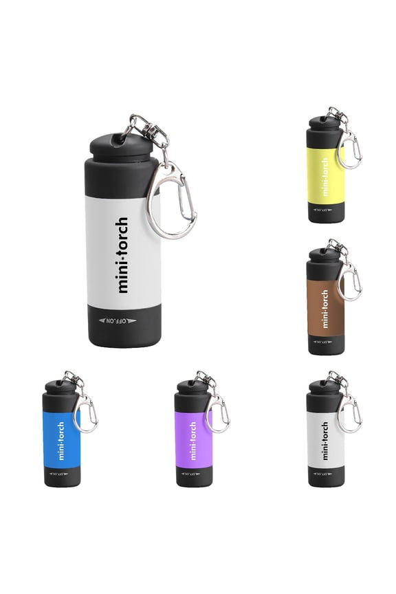 USB Rechargeable Keychain Flashlights, 0.3W Mini Keychain Light, 5 Pack Waterproof Small Flashlights for Emergency LED Tiny Flashlight Colorful Gift for Kids Students Family, Gift