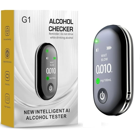 USB Rechargeable Keychain Portable Breathalyzer Tester for Alcohol