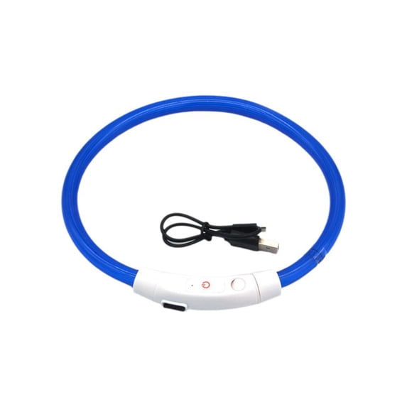 USB Rechargeable LED Dog Collar Adjustable Night Safety Light For Outdoor Running Hiking