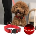 thumbnail image 1 of USB Rechargeable LED Dog Collar Night Safety Light with 3 Glow Modes(Red), 1 of 7
