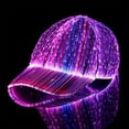 thumbnail image 1 of USB Rechargeable LED Fiber Optic Baseball Cap | 7 Color Light Up Hat with 5 Flashing Modes | Adjustable Unisex Party Hat for Men & Women | USB Charging Crazy Cap for Events & Holidays, 1 of 6