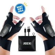 USB Rechargeable LED Flashlight Gloves, 1 Pair - Gift for Him, Men, Dad, Boyfriend, Husband, Father's Day, Christmas | Cool Gadgets Tools for Repairing, Fishing, Outdoor Camping Ideal Stocking Stuffer