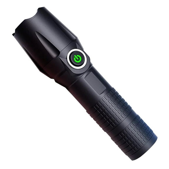 USB Rechargeable LED Flashlight with Telescopic Focus | 3 Modes Strong Light, Weak Light & Strobe | IPX6 Waterproof & Dimmable | 1500mAh Battery for Outdoor Use
