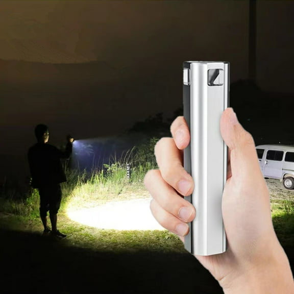 USB Rechargeable LED Flashlight, Zoomable Waterproof Handheld Torch with 2000mA Battery for Camping Hiking and Outdoor Emergencies, Portable Small Light for Home Travel and Adventure Use