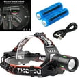 thumbnail image 1 of USB Rechargeable LED Headlamp Zoomable 3-Modes Camping Hiking HeadLamp Worklight, 1 of 10