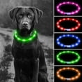 thumbnail image 1 of USB Rechargeable LED Light Up Dog Collars - Glowing Pet Safety Collar Silicone Cuttable Light Up Dog Collar Lights, Safety and Cool Neon Dog Collar for Dog Running and Walking at Night (Green), 1 of 6
