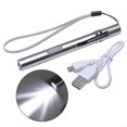 Usb Rechargeable Mini Led Light USB Rechargeable LED Penlight Flashlight, Stainless Steel Mini Pocket ...
