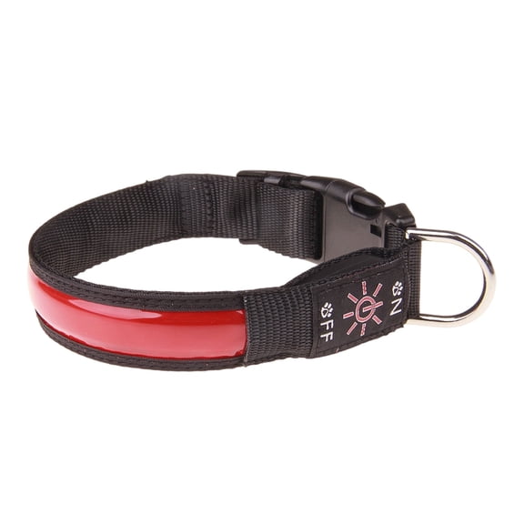 USB Rechargeable LED Pet Collar with Multicolor Night Lights Adjustable Glow Neckband for Dogs and Cats
