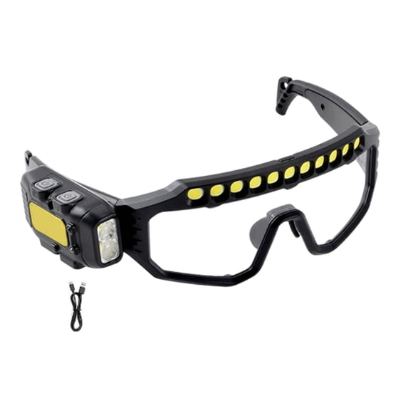 USB Rechargeable LED Protective Glasses, Lighted Eyewear for Work ...
