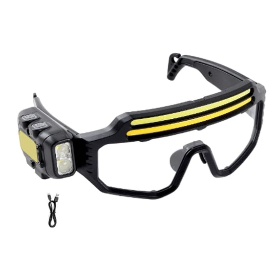 USB Rechargeable LED Protective Glasses, Lighted Eyewear for Work ...