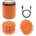 thumbnail image 1 of USB Rechargeable LED Road Flares Emergency Lights-Roadside Warning Car Safety Beacon Flashing Disc Flare Kit with Magnetic Base for Vehicles & Boat | 3 Beacon Disc Pack, 1 of 6