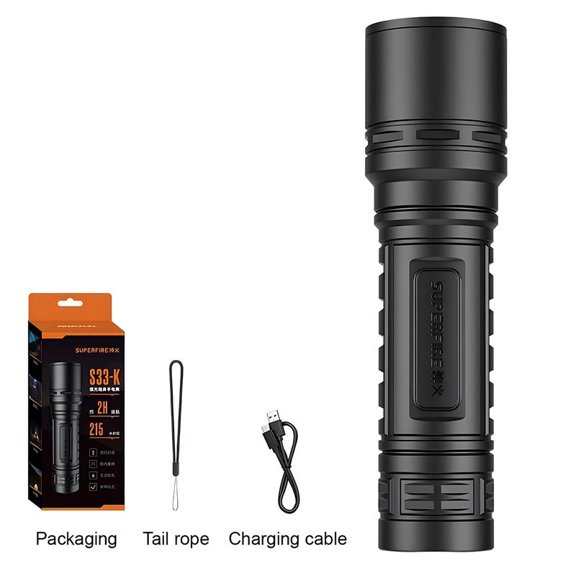 USB Rechargeable LED Tactical Flashlight Super Bright Portable Torch with 18650 Battery Outdoor Camping Emergency Light Waterproof Handheld Flash Light for Hiking Camping Emergency Use