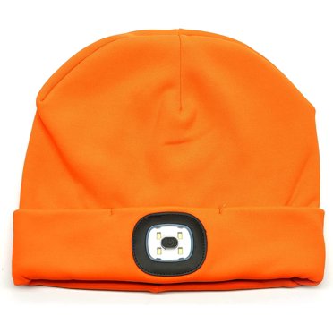USB Rechargeable LED Light Up Beanie Hat - Winter Knit Cap For Men & Women