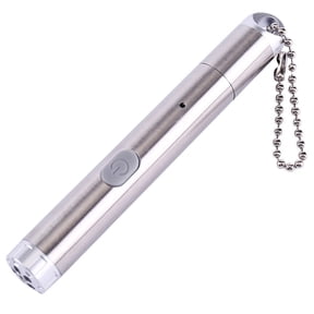 USB Rechargeable Laser Cat Toy Interactive Light Pointer for Indoor Pets Portable Training Tool with Multiple Patterns 4 Inch