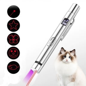 Laser Pointer Cat Teaser Toy, Interactive Cat Toys for Indoor Cats Dogs Pets to Play Chase, Red Dot Lazer Light Kitten Fun Mental Physical Exercise Kitty , USB Rechargeable