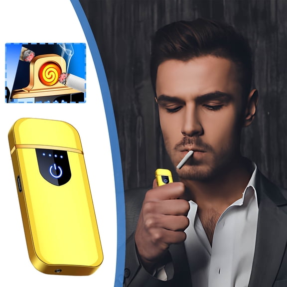 USB Rechargeable Lighter under $5! kkbbma USB Rechargeable Lighter, Flameless Electronic Lighter, Windproof Plasma Lighter, Touch Screen Ignition, Portable Cigarette Lighter