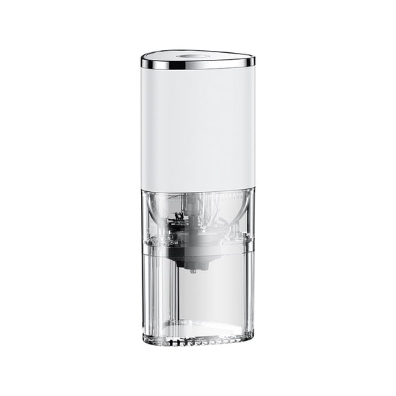 USB Rechargeable Mini Coffee Grinder for Home and Office Portable Adjustable Grind Size White Plastic 155ml Capacity 1 Pack