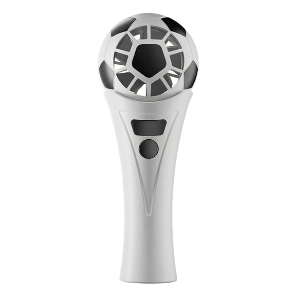 USB Rechargeable Mini Handheld Fan Portable Personal Fan with Digital Display Soccer Ball Shape 3 Speed Settings for Travel Office