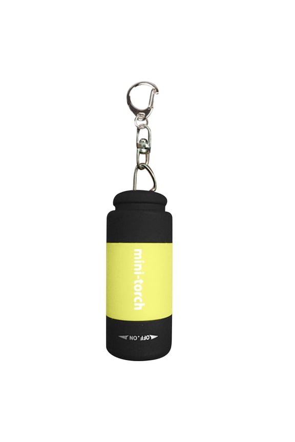 USB Rechargeable Mini Keychain Flashlight, IPX3 Waterproof Compact LED Torch, Twist Control Portable Pocket Light for Kids Adults Hiking Camping Daily Outdoor Emergency Use