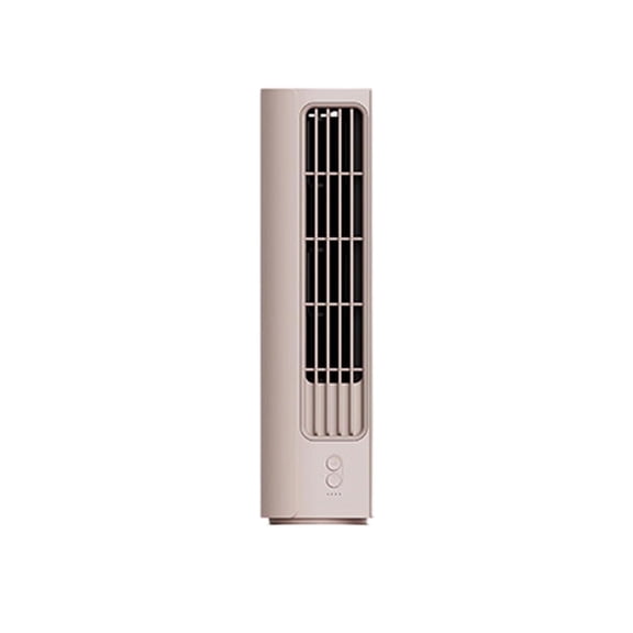 USB Rechargeable Mini Tower Desk Fan Built-In Negative Ion Air Purifier 3 Speed Quiet High Wind Portable Cooling Fan For Student Dorm Bedroom Office Outdoor Picnic(Grey-30.9x8.2cm)