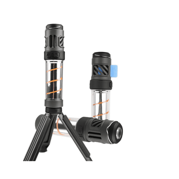 USB Rechargeable Mosquito Repellent Camping Light, 5 Modes Dimmable Warm Ambient Tent Lantern with Magnetic Base Detachable Tripod, Dual Light Source Portable Handheld Flashligh