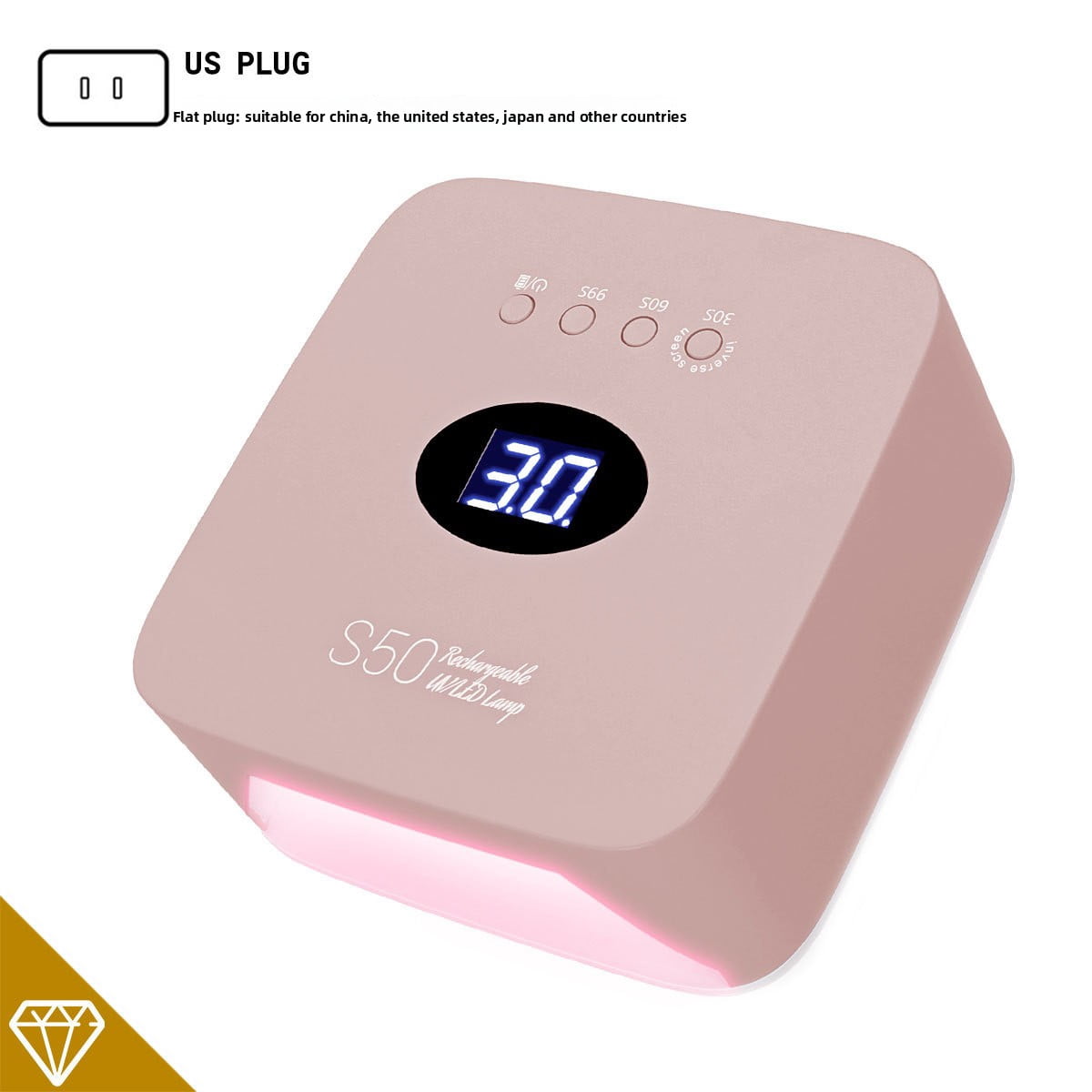 USB Rechargeable Nail Lamp - Smart Sensor LED/UV Gel Dryer, Cordless Portable Manicure Light with Fast Curing, Home & Travel Nail Art Kit