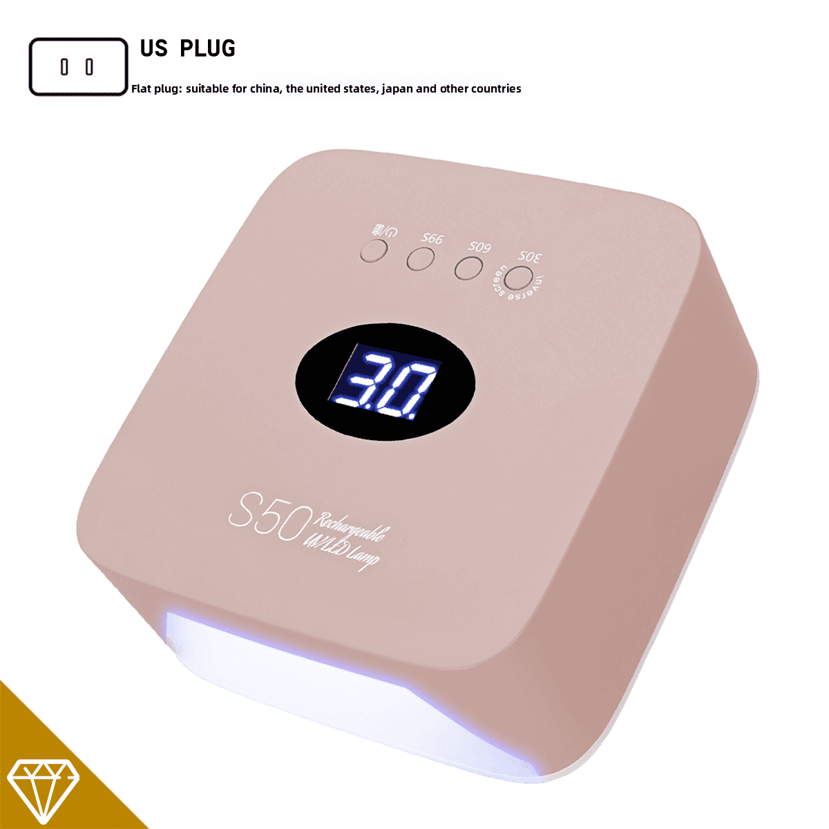 USB Rechargeable Nail Lamp - Smart Sensor LED/UV Gel Dryer, Cordless Portable Manicure Light with Fast Curing, Home & Travel Nail Art Kit