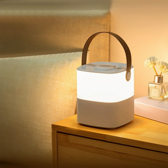 ​USB Rechargeable Night Light - Dimmable LED Bedside Lamp with Touch Control - Low Blue Light Eye Protection for Nursery, Bedroom & Camping (4.3in) White