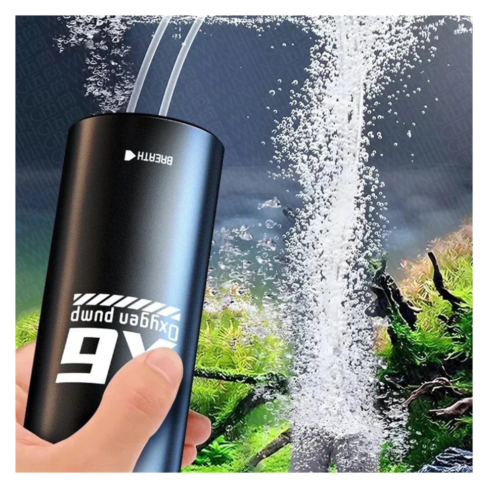 USB Rechargeable Oxygen Pump for Outdoor Fishing,Portable Aerator with 48H Runtime for Night Fishing