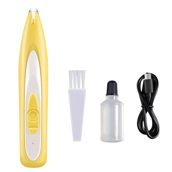 USB Rechargeable Pet Hair Trimmer with LED Light, Cordless Clipper for Detailing Paw Pads and Face, Safe for Use on Dogs and Cats, Home Grooming