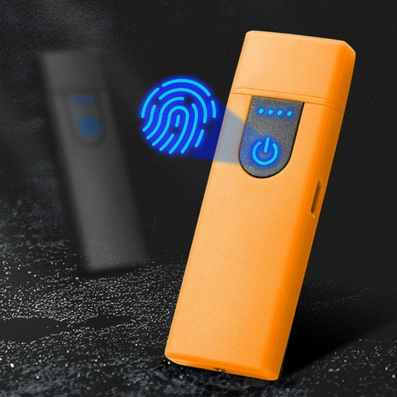USB Rechargeable Plasma Lighter - Windproof Electric Arc Lighter for Candles/Cigarettes with LED Battery Indicator, Perfect Gift for Men (Black)