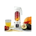 thumbnail image 1 of USB Rechargeable Portable Blender - 12-Blade Mini Ice Crusher With Digital Display, 3 Modes, Easy-To-Clean, 15.22oz Portable Mixing Cup, Perfect For Fresh Juice At Home Or On-The-Go (White), 1 of 5