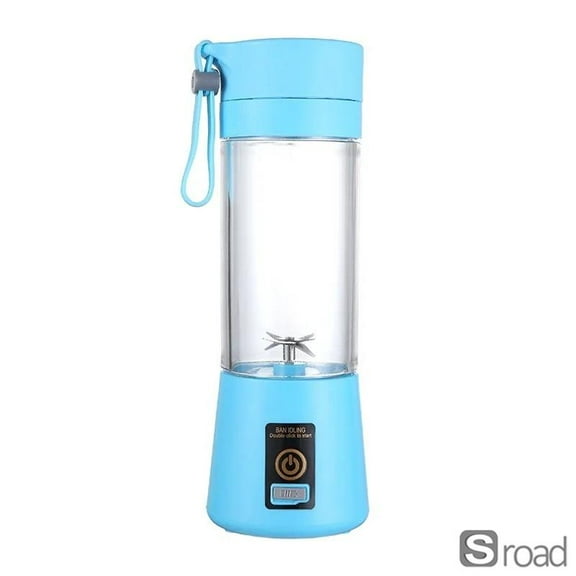 USB Rechargeable Portable Blender, 380ml Personal Size Smoothie Maker, One-Touch Operation For Shakes & Juice, BPA-Free Travel Blender Bottle For Home, Gym, Office​,BLUE