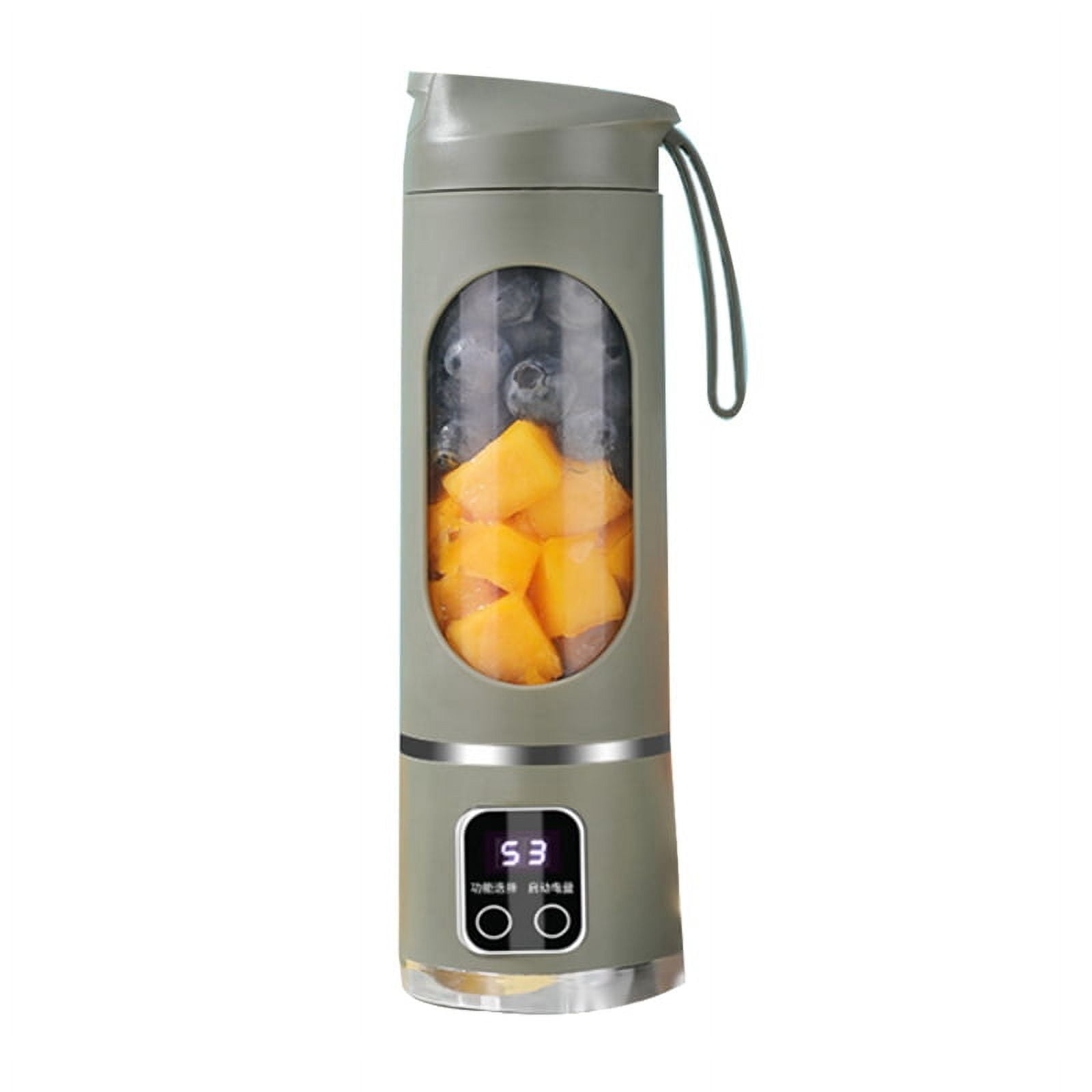 USB Rechargeable Portable Blender 8 Blade Mini Ice Crusher with Digital Display 3 Modes Portable Blender Green