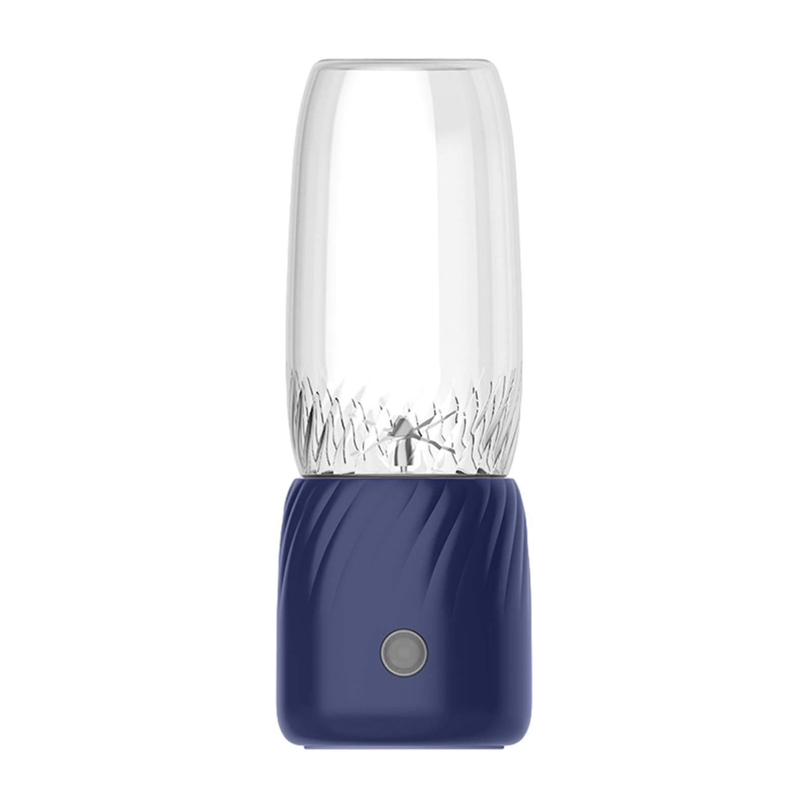 USB Rechargeable Portable Blender Juicer 350ml 6-Blade Mini Fruit Juicer for Shakes Smoothies Travel Outdoor Blue