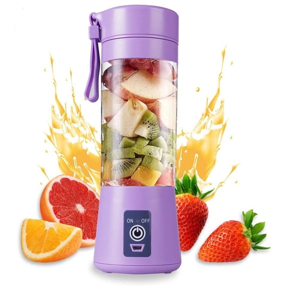 USB Rechargeable Portable Blender Juicer with 6 Blades Handheld Fruit Shake Mixer for Sports Travel Outdoors Gift