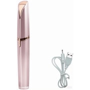 USB Rechargeable Portable Electric Eyebrow Trimmer Pen for Women,Painless Precision Eyebrow Hair Remover, Safe Eyebrow Shaver Razor Tool for face Leg Lip Armpit HandRose Gold