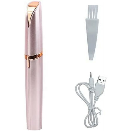 USB Rechargeable Portable Electric Eyebrow Trimmer Pen for Women,Painless Precision Eyebrow Hair Remover, Safe Eyebrow Shaver Razor Tool for face Leg Lip Armpit Hand(Rose Gold)