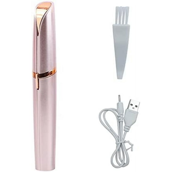 USB Rechargeable Portable Electric Eyebrow Trimmer Pen for Women,Painless Precision Eyebrow Hair Remover, Safe Eyebrow Shaver Razor Tool for face Leg Lip Armpit Hand(Rose Gold)