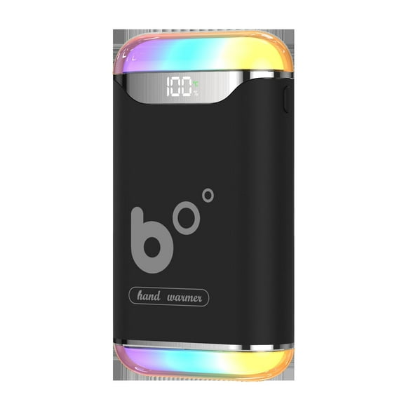 USB Rechargeable Portable Hand Warmer, 360 Degree Even Heating Seven Color RGB Pocket Size Layout, Multifunctional Pocket Heater for Camping Commute Outdoor Cold Weather Use