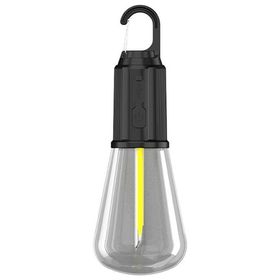 USB Rechargeable Portable LED Bulb Light with Type-C Charging, IP68 Waterproof, 3 Brightness Modes for Camping, Tents, and Outdoor Use
