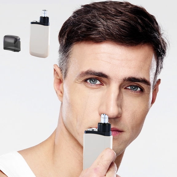 USB Rechargeable Portable Nose Hair Clipper,High Precision Safe Grooming Tool For Home Travel Office Use,Compact Hygienic Convenient Personal Care Electric Trimmer For Men Women 192-Beige