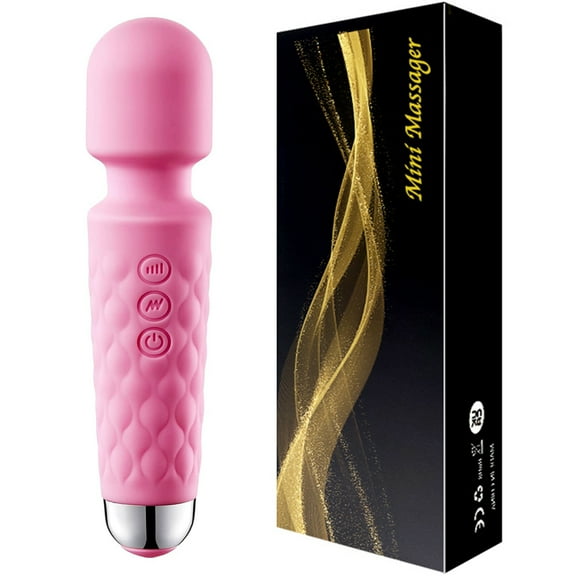 USB Rechargeable Powerful Wand Massager for Women Waterproof Personal Massager with 8 Speeds 20 Vibration Modes Handheld Cordless
